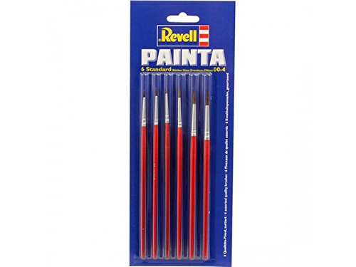 Revell- Painta Standard Set de 6 Pinceles, Color Rojo (29621) Revell- Painta Standard Set de 6 Pinceles, Color Rojo (29621)