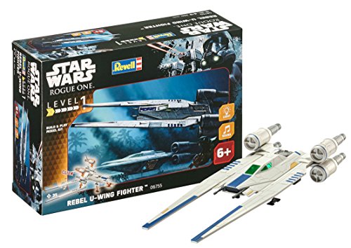 Revell Star Wars Build & Play Rebel U-Wing Fighter, con Luces y Sonidos, Escala 1:100(6755)(06755), 28,0 cm de Largo