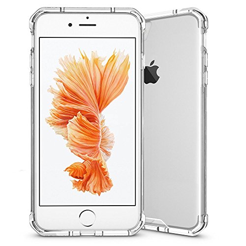 REY Funda Anti-Shock Gel Transparente para iPhone 7 Plus/iPhone 8 Plus / 7+ / 8+, Ultra Fina 0,33mm, Esquinas Reforzadas, Silicona TPU de Alta Resistencia y Flexibilidad, Anti Golpes