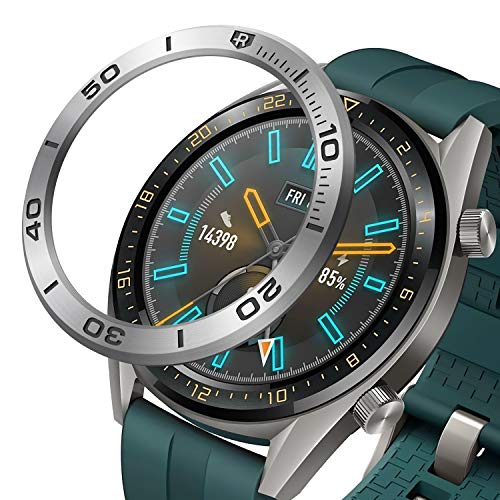 Ringke Bezel Styling Diseñado para Funda Huawei Watch GT 46mm (Compatible con Sport, Active, Classic Edición) - HW-GT-46-16 (Silver) Ringke Bezel Styling Diseñado para Funda Huawei Watch GT 46mm (Compatible con Sport, Active, Classic Edición) - HW-GT-46-16 (Silver)