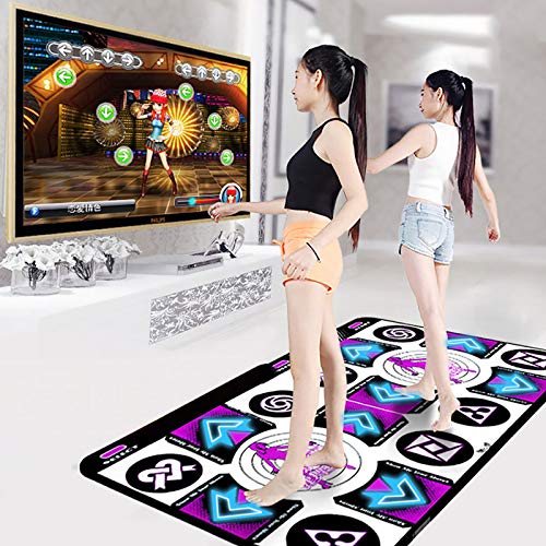 riou Alfombra de Baile iluminada - Juegos de Baile Estilo Arcade con Pistas de música incorporadas Equipado con Receptor inalámbrico, Compatible con PC TV, inglés riou Alfombra de Baile iluminada - Juegos de Baile Estilo Arcade con Pistas de música incorporadas Equipado con Receptor inalámbrico, Compatible con PC TV, inglés