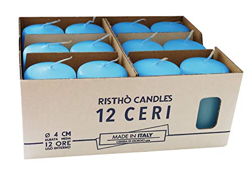 Risthò 56200_06 - Velas de Cera, Color Celeste, Talla única Risthò 56200_06 - Velas de Cera, Color Celeste, Talla única