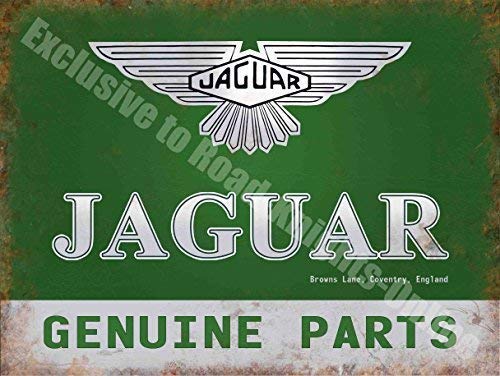 RKO Jaguar Piezas Originales, 185 Vintage Garaje Coche Publicidad Metal/Cartel para Pared de Acero - 15 x 20 cm