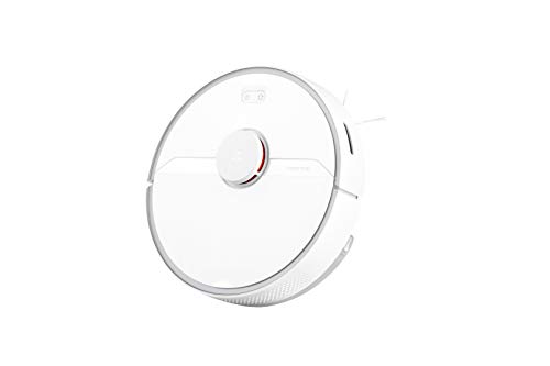 Roborock S6 Pure White - Aspiradora de Alta Potencia de Aspiración Alfombras y superfícies, Tanque de agua 180 ml, Superficie 300 m2, Programable vía App, Wi-Fi conectado y Control Alexa Google Home