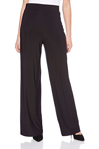 Roman Originals Pantalones Palazzo de pierna ancha para mujer, estilo formal inteligente, de talle alto, elásticos, elásticos, a medida, acampanados, de los años 40, gruesos Roman Originals Pantalones Palazzo de pierna ancha para mujer, estilo formal inteligente, de talle alto, elásticos, elásticos, a medida, acampanados, de los años 40, gruesos
