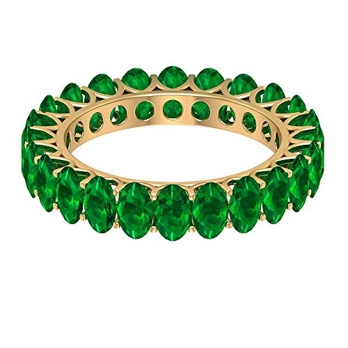Rosec Jewels 18 quilates oro amarillo ovalada Green Zafiro azul Leb creado