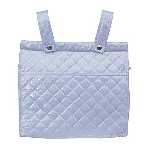 Rosy Fuentes - Talega Para Silla De Paseo - 30x31x10 cm - Piqué Acolchado - Plastificado - Asa Incluída - Dos Bolsillos Interiores - Bolso Silla Paseo - Ajustable Al Carro y Silla - Color Celeste