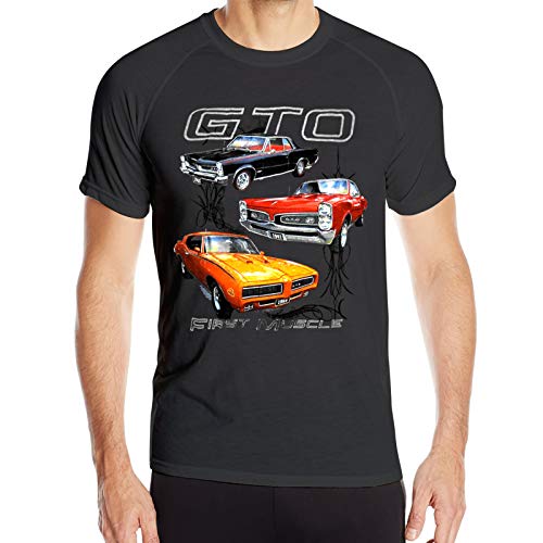 roylery Men's Quick Dry Short Sleeve T-Shirt Gildan Pontiac First Muscle 3 Gtos Running Workout Shirts Man'S Sunshine Short Sleeve