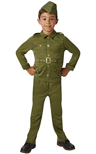 Rubie's - Disfraz oficial de soldado de la Segunda Guerra Mundial para niños, talla grande