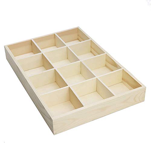 RUBY-Organizador Caja de almacenamineto Madera para joyerias Anillos Pulsera Collar Pendientes Caja de Madera Almacenamiento de Joyas con (12 Compartimentos) RUBY-Organizador Caja de almacenamineto Madera para joyerias Anillos Pulsera Collar Pendientes Caja de Madera Almacenamiento de Joyas con (12 Compartimentos)