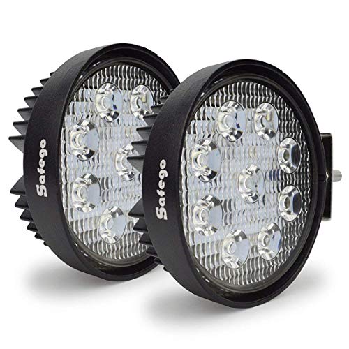 Safego 12 V 24 V 27 W LED Luces de Trabajo lámpara para camión Offroad 4 x 4 ATV Tractor 60 Degree inundación Haz 27 WR-FL Pack de 2 Safego 12 V 24 V 27 W LED Luces de Trabajo lámpara para camión Offroad 4 x 4 ATV Tractor 60 Degree inundación Haz 27 WR-FL Pack de 2