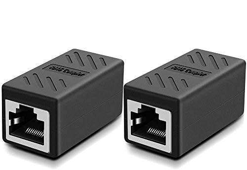 SAIBANGZI 2 unidades de cable de red RJ45 Ethernet LAN, adaptador modular para cable de red, cable Ethernet, cable de conexión, etc., acoplador RJ45 para Cat6, Cat5e (negro)