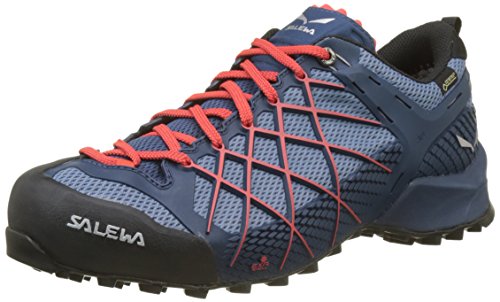 Salewa MS Wildfire Gore-TEX, Zapatos de Senderismo Hombre, Azul (Dark Denim/Papavero), 42.5 EU