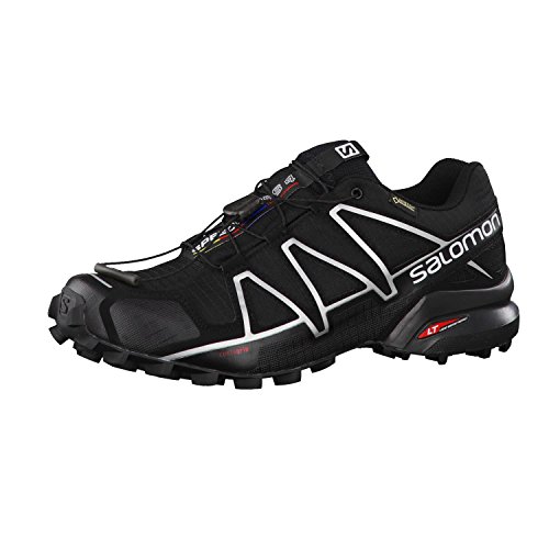 Salomon Speedcross 4 GTX, Zapatillas de Trail Running Hombre, Negro (Black/Black/Silver Metallic-X), 43 1/3 EU