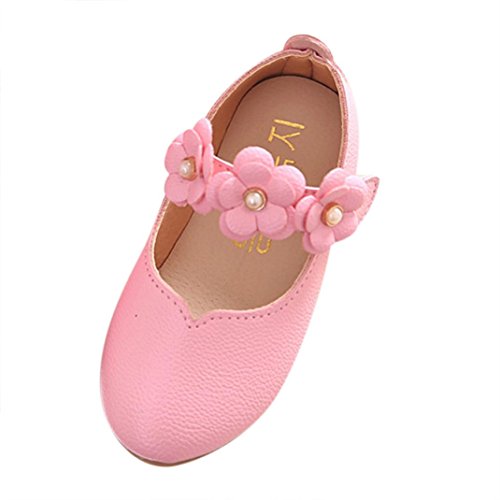 Sandalias de Vestir Niña K-youth® Moda Zapatos Bebe Niña Verano Flores Grandes Zapatos de Princesa Chicas Zapatos de Baile Zapatos Princesa Niña Bautizo Cumpleaños Fiesta (26, Rosa)