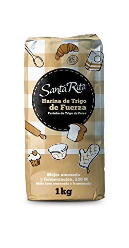 Santa Rita Harina de Trigo de Fuerza - 12 Paquetes de 1000 gr - Total: 12000 gr
