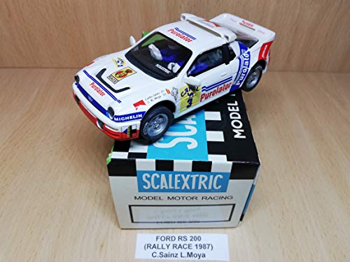 Scalextric Ford RS 200 Rally Race 1987 C.SAINZ L.Moya Coleccion Altaya miticos