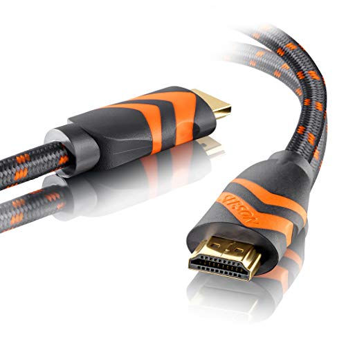 SEBSON Cable HDMI 5m de Alta Velocidad con Ethernet, 4K / 60Hz Ultra HD 2160p Full HD 1080p 3D, HDR, ARC Audio Return, Xbox, PS4 - HDMI 2.0b de Ordenador a TV