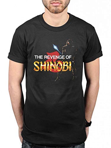 Sega Revenge of Shinobi T Shirt Controller Mega Drive Console Video Gam,Camisetas y Tops(Large)