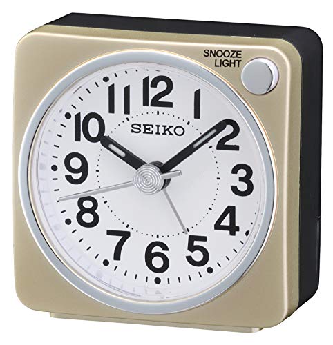 Seiko QHE118G - Reloj despertador con luz y movimiento continuo