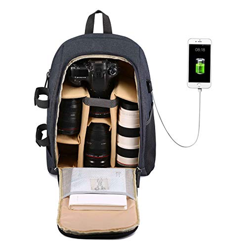 Selighting Mochila Cámara Réflex Profesional y Impermeable Bolsa Fotográfica para Cámaras Réflex Trípode Canon Nikon Sony Pentax Drone Ordenador Portátil de 15.6'' y Acceserios Selighting Mochila Cámara Réflex Profesional y Impermeable Bolsa Fotográfica para Cámaras Réflex Trípode Canon Nikon Sony Pentax Drone Ordenador Portátil de 15.6'' y Acceserios