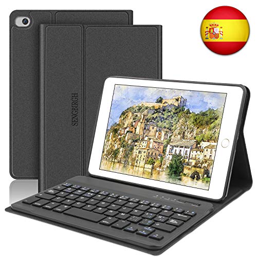 SENGBIRCH Funda con Teclado para iPad Mini 5 2019 Funda Ultrafino con Teclado Bluetooth Inalámbrico Español Compatible con 7.9 Pulgadas iPad Mini 5/4/3/2/1 (Negro) SENGBIRCH Funda con Teclado para iPad Mini 5 2019 Funda Ultrafino con Teclado Bluetooth Inalámbrico Español Compatible con 7.9 Pulgadas iPad Mini 5/4/3/2/1 (Negro)