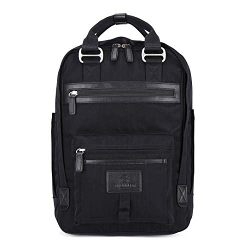 SEVENTEEN LONDON - Mochila 'Wimbledon' Moderna, Sencilla y Unisex con un Acabado Negro y Negro en el Estilo de una Mochila escandinava, computadora portátil de hasta 13" SEVENTEEN LONDON - Mochila 'Wimbledon' Moderna, Sencilla y Unisex con un Acabado Negro y Negro en el Estilo de una Mochila escandinava, computadora portátil de hasta 13"