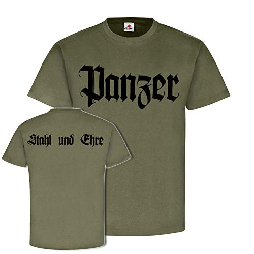 Shirtzshop 20843 - Camiseta de acero, diseño de tanque alemán antiguo PzDiv Division verde oliva L Shirtzshop 20843 - Camiseta de acero, diseño de tanque alemán antiguo PzDiv Division verde oliva L