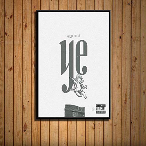 shuimanjinshan Kanye West la Vida de Pablo Ye álbum Cubierta de música Hip Hop Pop Rap Arte Pintura Lienzo póster Pared decoración del hogar 40x50cm Sin Marco HZ-328
