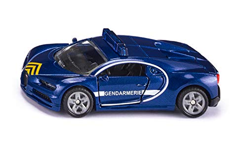 SIKU 1541, Coche de policía Bugatti Chiron, Azul, Metal/Plástico, Ruedas de goma, Apertura de capó SIKU 1541, Coche de policía Bugatti Chiron, Azul, Metal/Plástico, Ruedas de goma, Apertura de capó