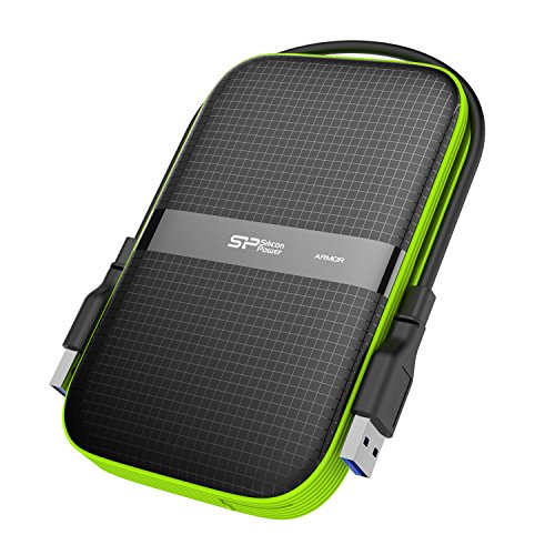 Silicon FBE-SU020TBPHDA60S3KFE - Disco Duro Externo (2 TB, Resistente al Agua, USB 3.0, Resistente a los Golpes A60, Resistente a los Golpes, 2.5", 810 G y IPX4), Color Negro