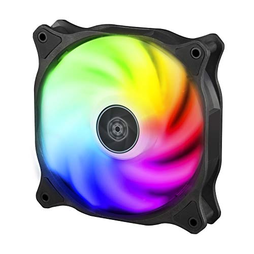 Silverstone SST-AB120R-ARGB - Ventilador de refrigeración para Carcasa de Ordenador Blazer 120 mm, hidrorodamiento, Hoja Transparente con Marco Negro, Alto Flujo de Aire, RGB Ajustable