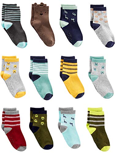 Simple Joys by Carter's 12-Pack Sock Crew Calcetines, Multicolor (Monsters), ((Talla del fabricante: 2T/3T) Simple Joys by Carter's 12-Pack Sock Crew Calcetines, Multicolor (Monsters), ((Talla del fabricante: 2T/3T)