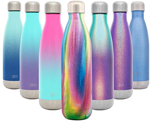 Simple Modern Wave 500ml Termo Botella Agua Acero Inoxidable, Botella Termica Mantiene el Frio por 24 Horas Aislada al Vacío Doble Pared para Deporte café o Viaje Diseño: Arco Iris Simple Modern Wave 500ml Termo Botella Agua Acero Inoxidable, Botella Termica Mantiene el Frio por 24 Horas Aislada al Vacío Doble Pared para Deporte café o Viaje Diseño: Arco Iris