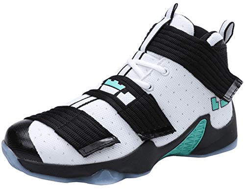 SINOES Hombre Zapatillas de Baloncesto Calzado Deportivo Al Aire Libre Moda High-Top Sneaker Antideslizante Zapatillas de Deporte Ligeros Zapatos para Correr Transpirable Lace Up