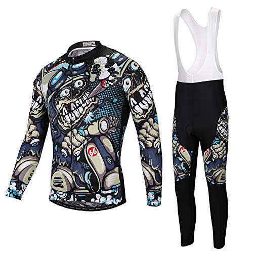 SKYSPER Maillot Ciclismo Hombres Jersey Mangas Largas Pantalones Largos Culotte de Ciclismo Conjunto de Ropa Maillot Entretiempo Invierno para Deportes al Aire Libre Ciclo Bicicleta SKYSPER Maillot Ciclismo Hombres Jersey Mangas Largas Pantalones Largos Culotte de Ciclismo Conjunto de Ropa Maillot Entretiempo Invierno para Deportes al Aire Libre Ciclo Bicicleta