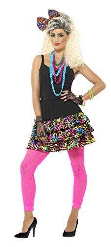 Smiffys Kit Fiesta años 80 para Chica, Multicolor, con Falda, Tocado y Collar, M a L - EU Tamaño 42-46 (41567ML) Smiffys Kit Fiesta años 80 para Chica, Multicolor, con Falda, Tocado y Collar, M a L - EU Tamaño 42-46 (41567ML)