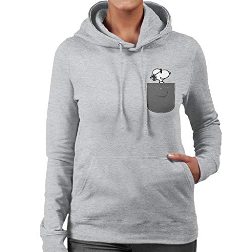 Snoopy Pocket Print Peanuts Women's Hooded Sweatshirt
