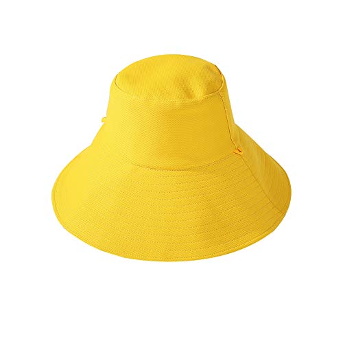 Sombrero del Sol de Las Mujeres Sombrero del Sol del Verano de ala Ancha Plegable Sombrero del Cubo del algodón de Las señoras Sombrero de la Playa Flojo (C Amarillo) Sombrero del Sol de Las Mujeres Sombrero del Sol del Verano de ala Ancha Plegable Sombrero del Cubo del algodón de Las señoras Sombrero de la Playa Flojo (C Amarillo)