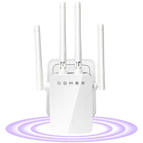 SOOTEWAY Amplificador Señal WiFi,300Mbps/2.4 GHz Repetidores WiFi Amplificador Extensor de WiFi con Largo Alcance Modo Punto de Acceso/Repeater/Router/Cliente(2 Puerto LAN/WAN,4 Antenas Externas,WPS)