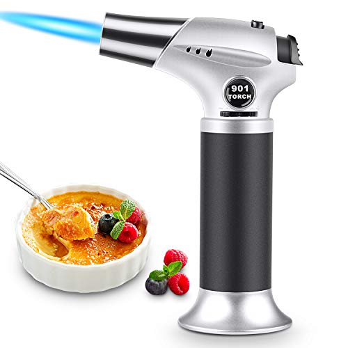 Sopletes De Cocina, Profesional Antorcha Butano de Cocinar con Cerradura de Seguridad Llama Ajustable Mini Soplete Encendedor para Comida BBQ Horneado Brulée Crema Cámping (Gas no Incluido) Sopletes De Cocina, Profesional Antorcha Butano de Cocinar con Cerradura de Seguridad Llama Ajustable Mini Soplete Encendedor para Comida BBQ Horneado Brulée Crema Cámping (Gas no Incluido)