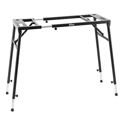 Soporte ajustable para teclados y para mezcladores marca Tiger - Negro - Soporte de superficie plana para teclados y mezcladores Soporte ajustable para teclados y para mezcladores marca Tiger - Negro - Soporte de superficie plana para teclados y mezcladores