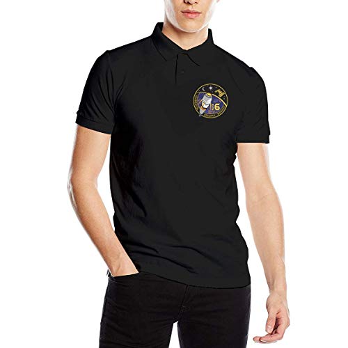 SPA-ceX CRS-2-Patch Polo de algodón de Ajuste Regular para Hombre, Manga Corta SPA-ceX CRS-2-Patch Polo de algodón de Ajuste Regular para Hombre, Manga Corta