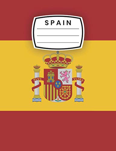 Spain: Lined Composition Notebook With Flag Spain, Gift To Spain people, Spain Notebook Gift, Spain Country, Spain Journal