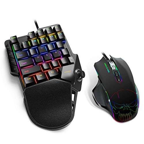 Spirit Of Gamer - Convertidor Xpert G900 - Pack 3 en 1 Teclado RGB + Ratón + Alfombrilla de ratón para PS4, XBOX ONE, SWITCH y consolas de PC - Teclado Opto Mecánico - Ratón 7 Botones 3200 DPI