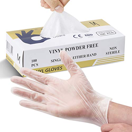 Splashes & Spills, Guantes Desechables no Médicos de Vinilo, Talla M, 100 Unidades por Caja Splashes & Spills, Guantes Desechables no Médicos de Vinilo, Talla M, 100 Unidades por Caja