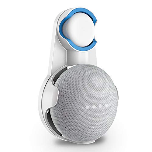 SPORTLINK Soporte de Pared para Google Nest Mini (2.ª generación), Wall Mount Compatible with Google Home Mini (1st Generation), Manejo de Cable Incorporado (Blanco)