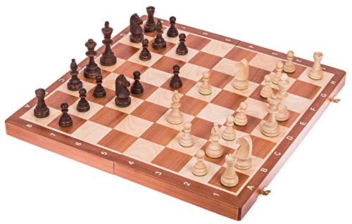 Square - Ajedrez de Madera Nº 6 - Caoba - Tablero de ajedrez + Staunton 6 Square - Ajedrez de Madera Nº 6 - Caoba - Tablero de ajedrez + Staunton 6