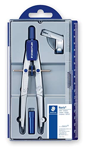 Staedtler NORIS CLUB 550 01, compás escolar de precisión con rueda de ajuste Staedtler NORIS CLUB 550 01, compás escolar de precisión con rueda de ajuste
