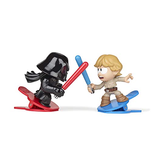 Star Wars Battle Bobblers Darth Vader Vs Luke Skywalker Figura de acción de Batalla Clippable, Paquete de 2, Juguetes para niños a Partir de 4 años